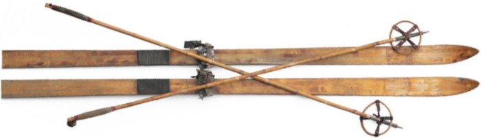 Vintage skis decoration